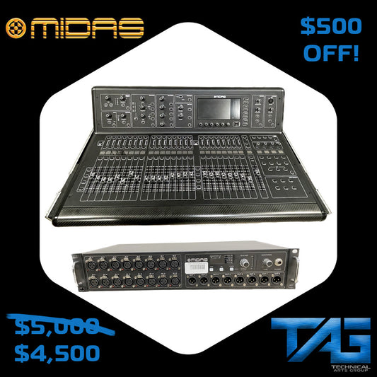 Midas M32 Digital Console with DL 16 Stage Box (with Road Case)